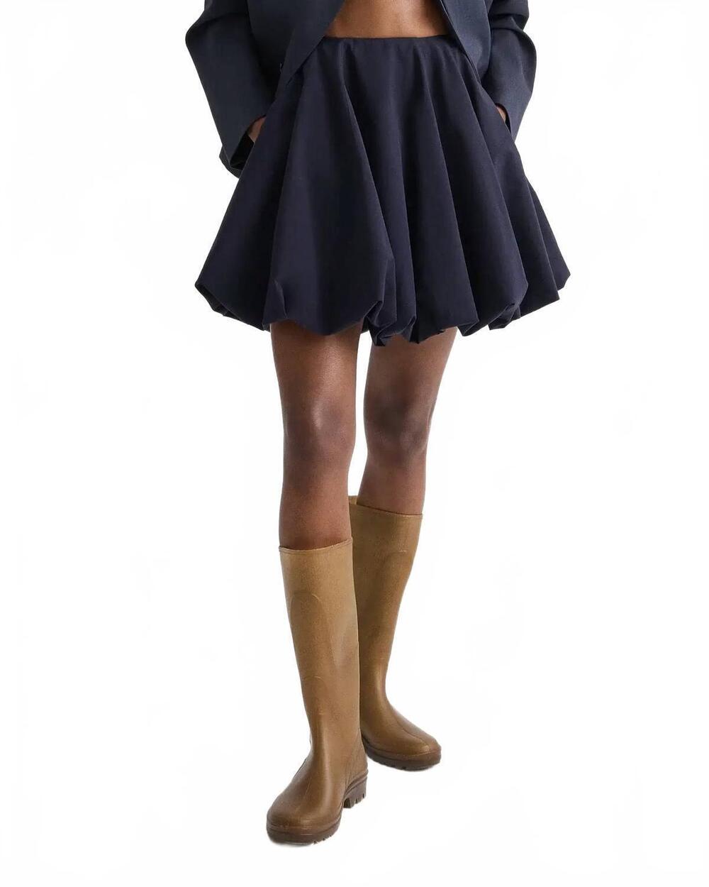 NEW TWP julia high-rise waist mini skirt in midnight